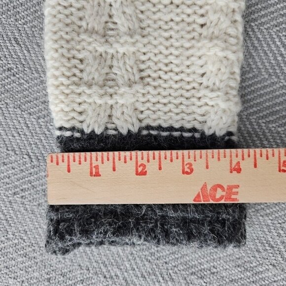 Zara Man Cable Knit Sweater Men's Large Crewneck Striped Wool Alpaca Blend - Picture 10 of 16